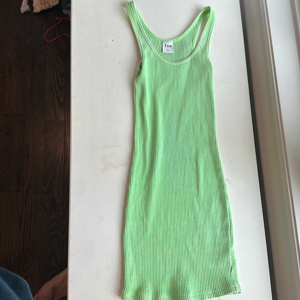 TNA Aritzia Green Bodycon Dress